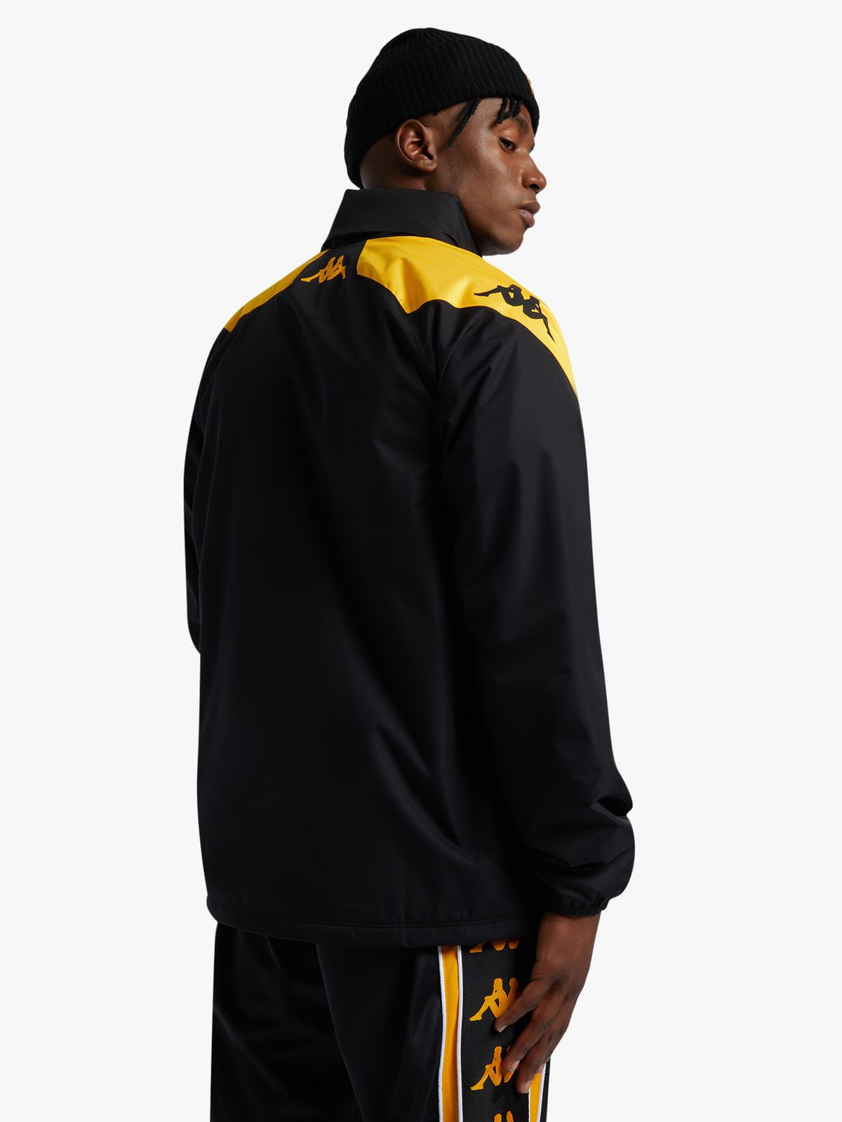 Mens Kappa Kaizer Chiefs Amberzip Pro 7 Black/Yellow Jacket | Bash