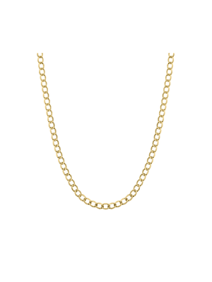Yellow Gold & Sterling Silver Classic Curb Chain