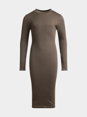 Jet Teen Girls Charcoal Seamless Dress