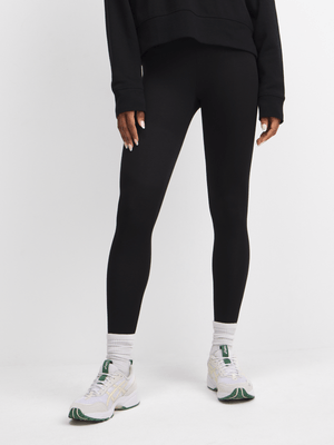 TS Womens Cotton Black Tights