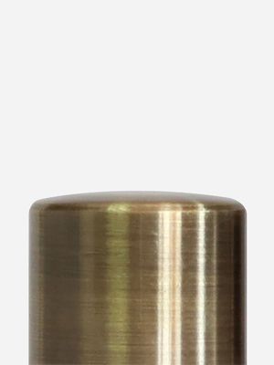 25mm End Cap Finials Brushed Bronze Set/2