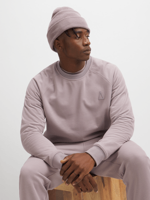 Mens APX Raglan Relaxed Lilac Sweater