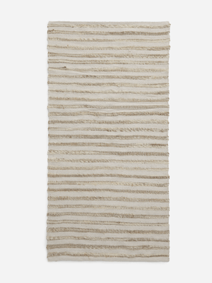 H & S Collection Natural Rug Jute Cotton 70X140Cm