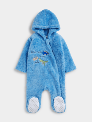 Jet Infant Boys Medium Blue Dino-Mite Sleepsuit