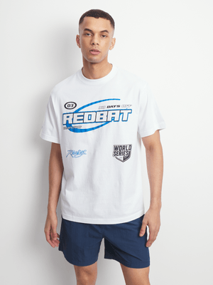 Redbat Athletics Men's White Relaxed T-Shirt