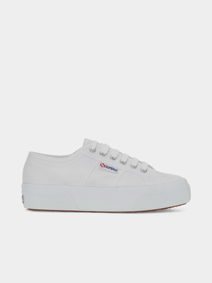 Superga Womens 2740 Classics White Platform Sneakers