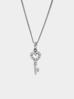 Sterling Silver Cubic Zirconia Love Forever Necklace