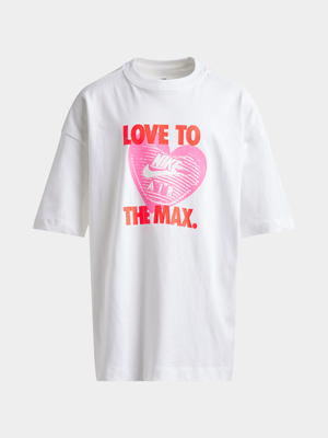 Nike Girls Youth Heart White T-Shirt