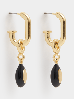 J-Hook Enamel Drop Earrings