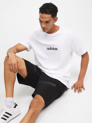 adidas Mens Linear Graphic White Tee