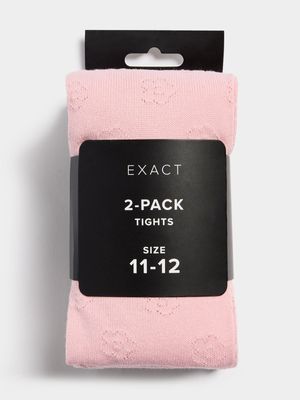 Exact Girl's Pink & Grey 2-Pack Tights
