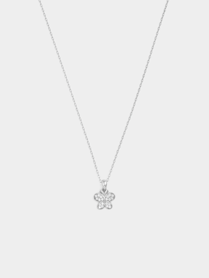 Sterling Silver Cubic Zirconia Butterfly Pendant
