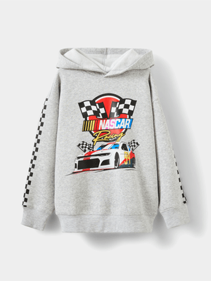 Cotton On Kids Boy Grey Nascar Emerson Hoodie