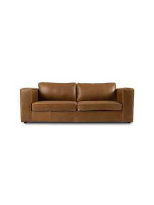 Huxley 3 Seater Couch Leather Sylvana Ginger
