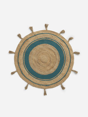 H & S Collection Multi Rug Braided Round Dia 90Cm