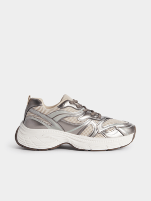 Jet Teen Girls Ecru Chunky Sneakers