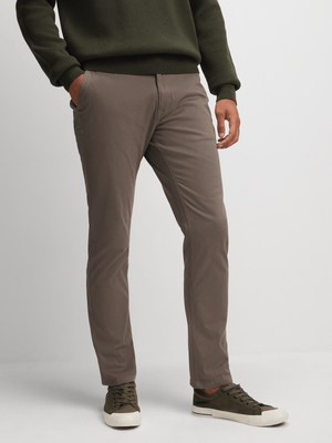 Exact Men's Brown Skinny Chinos