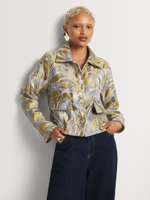 Luella Jacquard Cropped Jacket