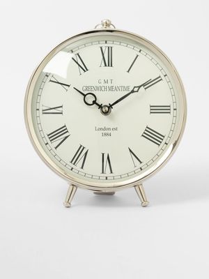Table Clock Classic Silver 24 x 29cm