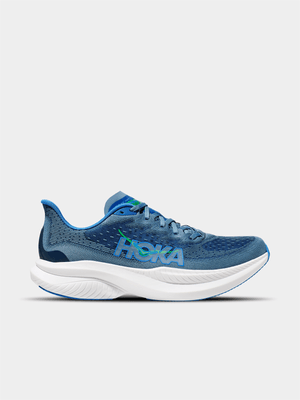 Hoka Mens Mach 6 Blue/White Running Shoes