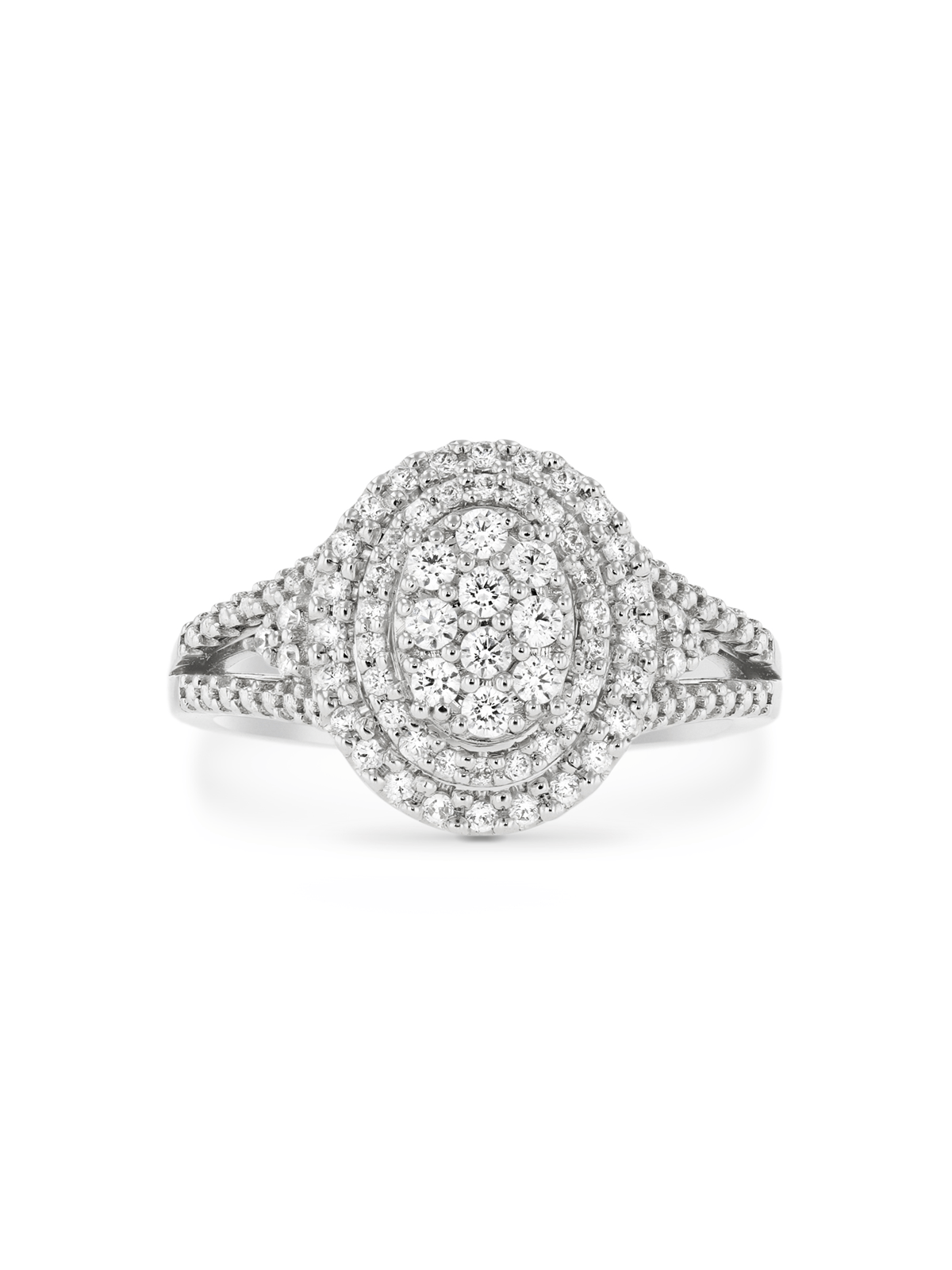 9ct Gold 0.5ct Diamond Oval Ring | Bash