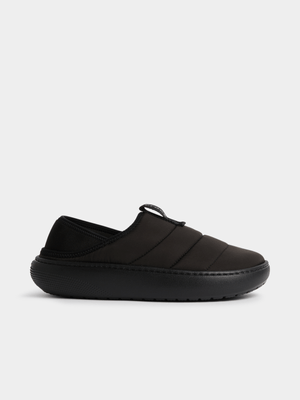 Crocs Women's Puff Moc Classic Black Slide