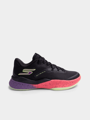 Mens Skechers SKX Hlezi Black and Pink Sneaker
