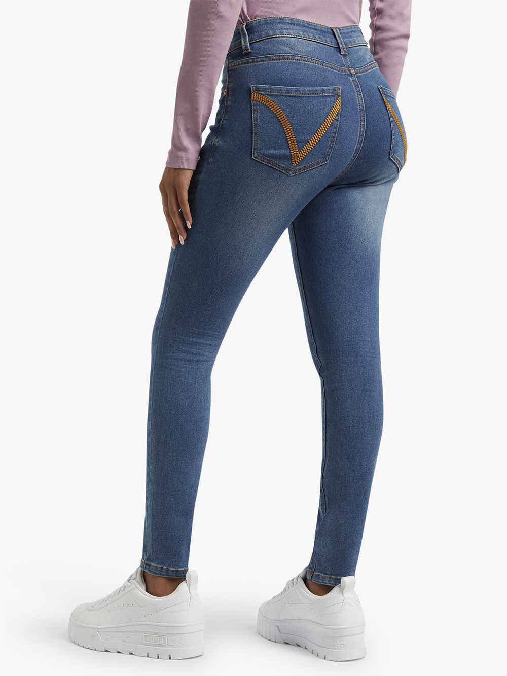Redbat Women's Medium Wash Skinny Jeans Bash