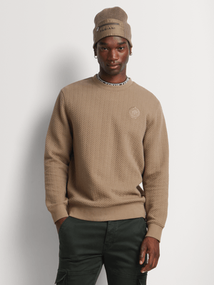 Fabiani Men's Taupe Honeycomb Sweatshirt