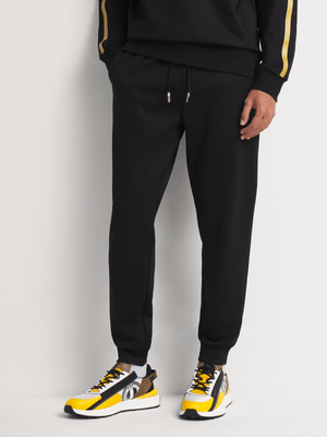 Fabiani Men's Gold Black Co-ord Sweatpants