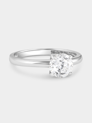 White Gold Moissanite Women's Solitaire Ring