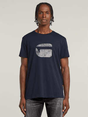 G-Star Men's Fingerprint Dark Blue T-Shirt