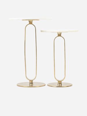 Ayesha Side Table Set2 Marble