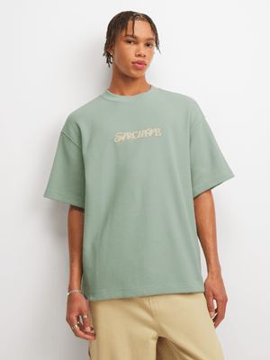 Archive Men's Chain Stitch Sage Waffle T-Shirt