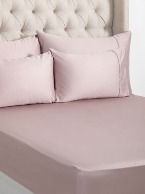 Grace Most Lustrous Gold Seal Certified Egyptian Cotton 400 Thread Count Fitted Sheet Mauve