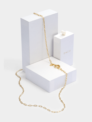 14ct Gold Plated Anchor Chain Necklace