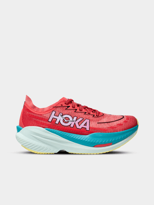 Hoka Mens Mach x2 Pink/Blue Running Shoes