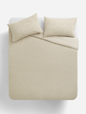 Jet Home Stone Tufted Duvet Cover Set
