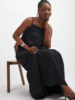Exact Women's Black Square Neck Sundress