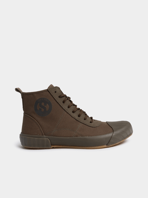 Men's Superga 228 Cotu Canvas Brown/Green Boot