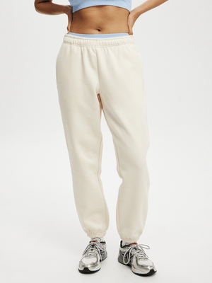 Women's Cotton On White Active Plush Essential Gym Sweatpants