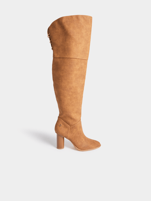 Luella Over The Knee Structured Heeled Boots
