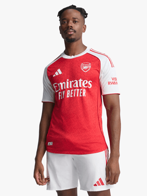 adidas Mens Arsenal Home 25/26 Red/White Authentic Jersey