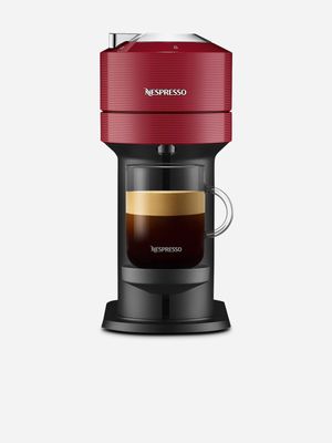 Nespresso Vertuo Next Milk Frother & Coffee Machine Bundle Red