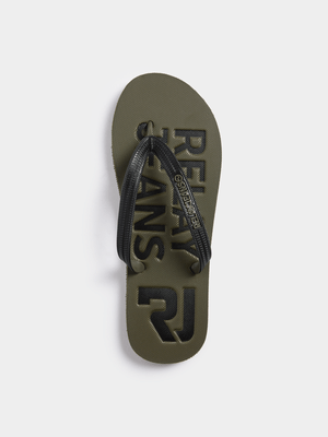 Relay Jeans Men's Bold Green Flip Flops