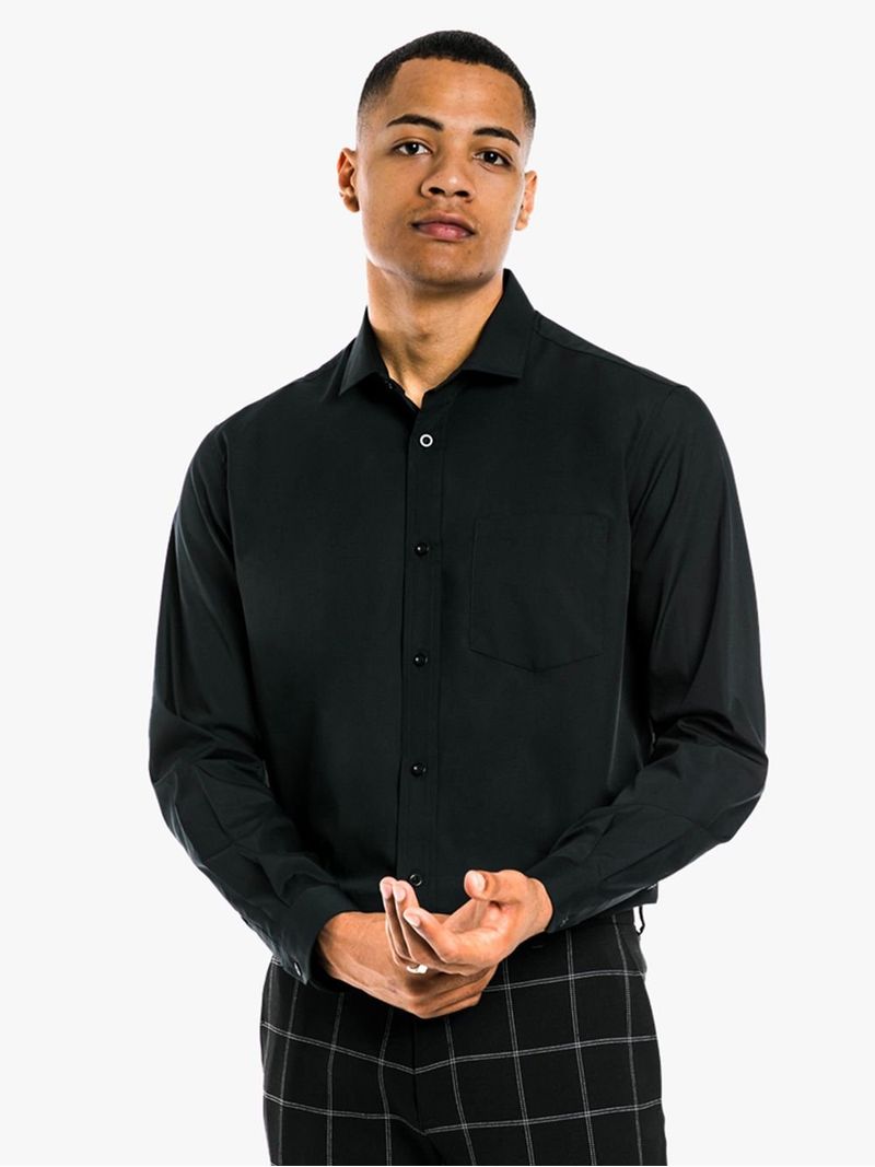 MKM Black Smart Regular Fit Shirt | Bash