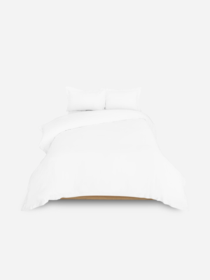 Volpes Egyptian Cotton 300tc Oxford White Duvet Cover Set