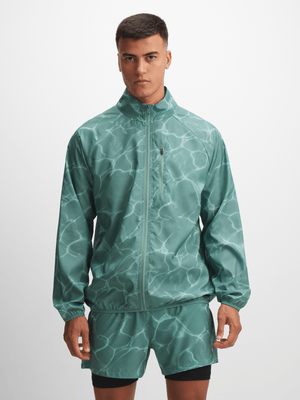 TS Mens Dri-Tech® Water Reflect All Over Print Sage Run Jacket