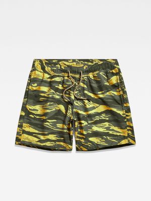 G-Star Men's Dirik Camo Allover Green/Yellow Swim Shorts