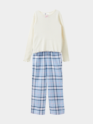 Cotton On Kids Blue Leah Long Sleeve Pyjama Set